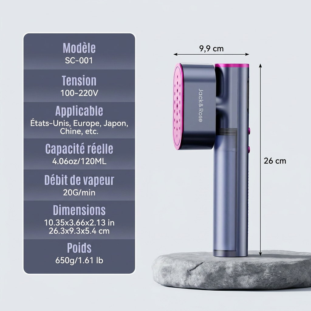 Jack&Rose K1 Défroisseur 1000W